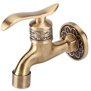 Robinet de Jardin 1/2 Pouce, Robinet Antique Machine à Laver Robinet Mural Robinet de Sortie Extérieure Baril de Pluie Blanchisserie Robinet D'eau Froide Utilisation de Salle de