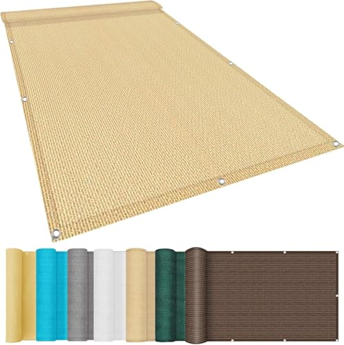 Balkonsichtschutz 2,2x3m Sonnenschutz Sonnensegel Balkonbeschattung Sonnenschutzfolie Staubdicht Polyethylen Hoher Dichte Rechteckig Leichtgewichtig Langlebig Waschbar Für Haus/Fenster/Außen/Terrass