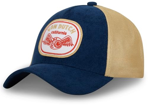 Von Dutch Kappe für Damen und Herren, Trucker-Kappe Corduroy, verstellbar