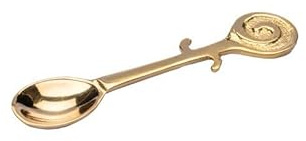 Wiedemann Kerzen Weihrauchlöffel, Löffel Spirale Messing Gold L 10 cm