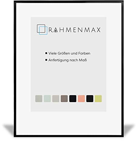 RahmenMax Aluminium-Bilderrahmen KAINUU 40x100cm. Schwarz matt mit Acrylglas Antireflex 1mm. Posterrahmen in 6 Farben erhältlich mit Größenauswahl. Anfertigung nach Maß möglich.