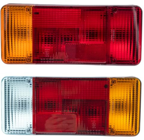 SERTPLAS 12/24V Heckleuchte/Rückfahrscheinwerfer Links/Rechts mit Socket- für LKW- PKW-Anhänger passend für Iveco Daily/Boxer/Ducato/Jumper mit E - Prüfzeichen- ADR/GGVS & ECE-geprüft
