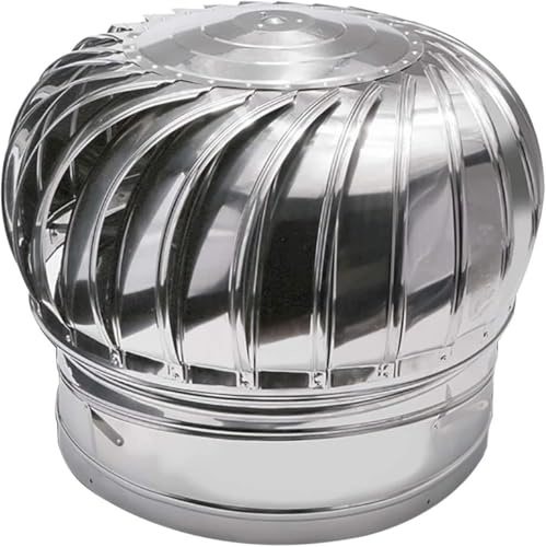XAXIAOZ Comignolo, Comignolo Girevole, Comignolo Girevole, Tubo di Scarico sferico in Acciaio Inox 304, Comignolo Girevole Antipioggia Spinner