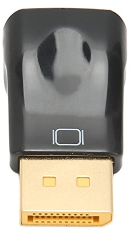 Gugxiom DisplayPort a VGA Adaptador Ligero 60Hz a VGA Conector Femenino Masculino para el de Monitor HDTV, Material ABS Negro