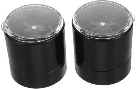 AUTSUPPL 2pcs Stainless Steel Grinder Caps Salt Pepper Mill Replacement Lids Compact Spice Shaker Covers for Manual Grinding Bottles Kitchen Accessories