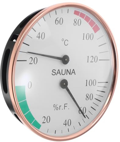 ibasenice Termómetro De Sauna Mini Higrómetro Monitor Dual De Temperatura y Humedad para Sauna para Uso Habitación De Vapor