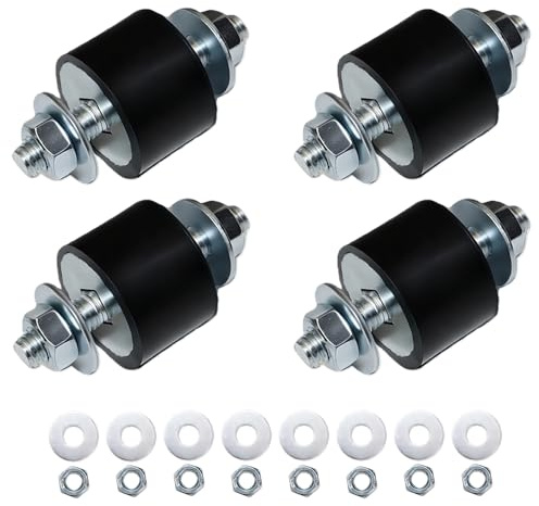 Gummipuffer M8 (40x30mm), 4 Stück - Schwingungsdämpfer für Klimaanlagen, Wärmepumpen, Luftkompressoren, Motoren & Wasserpumpen - Antivibrationsfüße zur Geräusch- und Vibrationsreduzierung