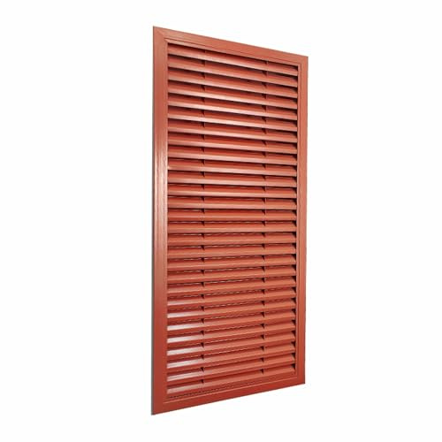 Red Brown Aluminum Louvered Heating Vent Cover, Custom Size Decorative Grille for Radiator & Manifold, Home Concealing Shield, Suitable for Living Rooms, Bedrooms and Corridors(12x12 in)