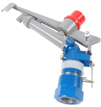 Irrigatore per prato con regolazione a 360°, irrigatore a impulsi ad alta pressione per giardino e prato – Irrigatore regolabile 35 – 40 m, attacco da 1,2 per irrigazione e agricoltura