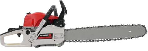 20 Benzin Kettensäge 52ccm 2-Takt Kettensägen mit 51cm Schnittdurchmesser 7500rpm Holz Gas Sägen Benzinkettensägen für Holzernte, Schneiden von Holz