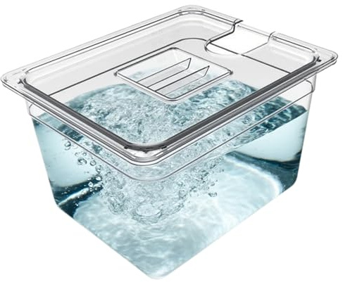 Sous-Vide-Behälter – Transparent, Sous-Vide-Werkzeuge, Versiegelung, Sous-Vide-Kocher | Slow Cooker-Behälter mit Deckel für Küche, Restaurant, Imbisswagen, Miethaus