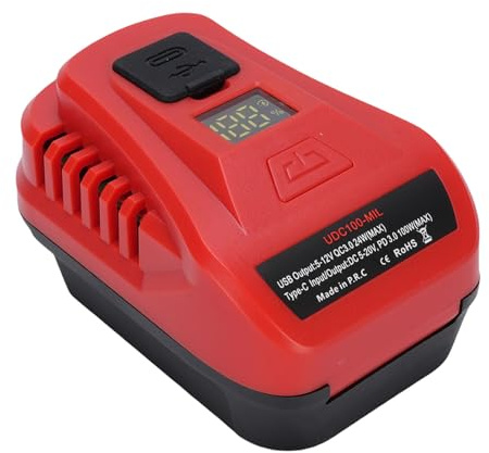 Eminchu 100W USB-batteriadapter Snabbladdare Kraftstation, 2-i-1 Inverterladdare för 48-11-1828, 48-11-1815, -1840 18V Litiumjonbatterier