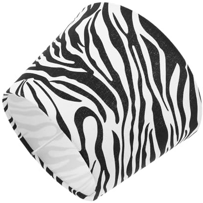 DECORNIJIA Paralume a Tamburo Piccolo Stampa Zebrata, Paralume per Lampada da Tavolo da Comodino, Ricambio per Lampada da Scrivania, Luce Diffusa per Camera da Letto e Soggiorno