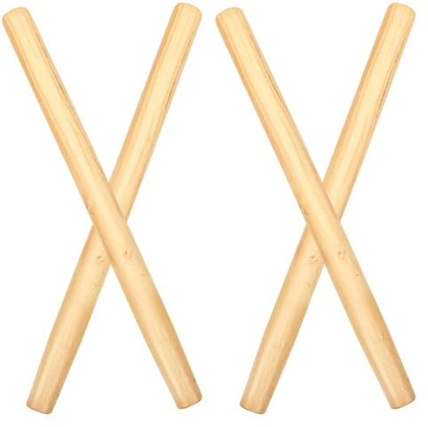 Lurrose 4 Pièces Manche en Bois pour Faucille et Pelle, Poignée Longue Antidérapante Légère, Accessoire Jardinage Pratique pour Économies D'effort