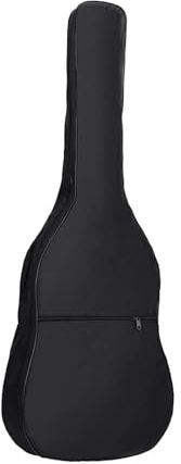 AMEEDA Gitarrfodral 96,5 cm gitarrväska dubbel axel med sidohandtag konsert, Svart, One Size, En stil