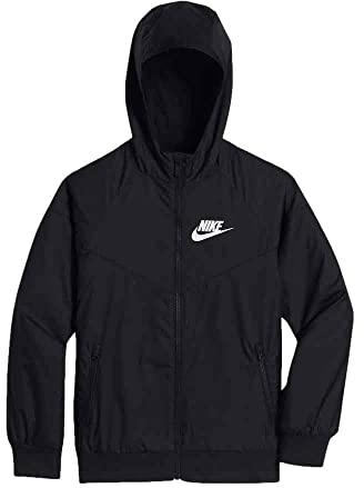 Nike 850443-011 B NSW WR Jkt HD Giacca Bambino Black/Black/Black/White M