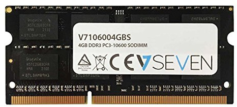 V7 V7106004GBS V7 4GB DDR3 PC3-10600 - 1333mhz SO DIMM Notebook módulo de memoria - V7106004GBS