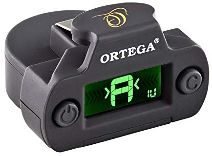 ORTEGA afinador cromático de boca - superficie recubierta de goma - negro, OCST-1BK