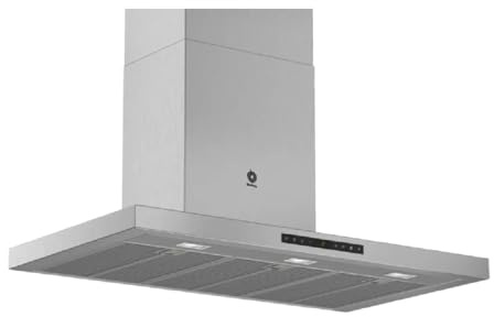 Balay Campana Decorativa de Pared, 90 cm de ancho, ExtraSilencio, Instalación en Recirculación, Acero Inoxidable, 3BC998HX