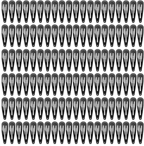 120 Pack Black Hair Clips | Non-Slip Snap Clips for Women & Girls | Durable Hairpins for Thick Hair, Updos, Braids & Buns | Secure Hold, Snag-Free Design