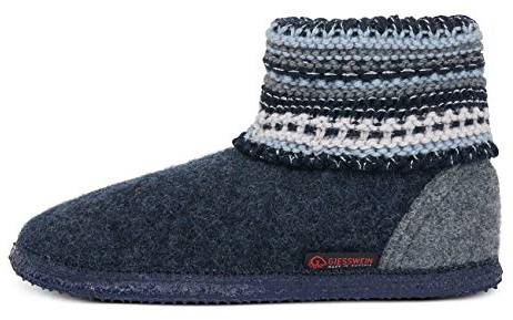 Giesswein Hüttenschuh Kiel - Hohe Damen Hausschuhe, Warme Filzhausschuhe, rutschfeste Hüttensocken