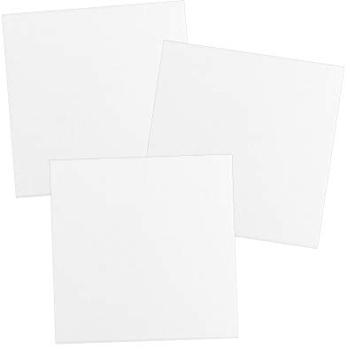 Ideen mit Herz Leinwand auf Keilrahmen | 280 g/m² | weiß | ideal zum Bemalen mit Acrylfarben (20 x 20 cm | 3 Stück)