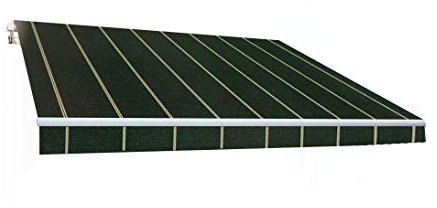 SmartSun Klassische Markise, 4 x 2,5 m, Grau, Lola Acryl, Gestell aus Aluminium, Neigungsverstellbar, Kurbel im Lieferumfang enthalten, Sonnensegel für Terrasse, Garten, Balkon, manuell oder mit Motor