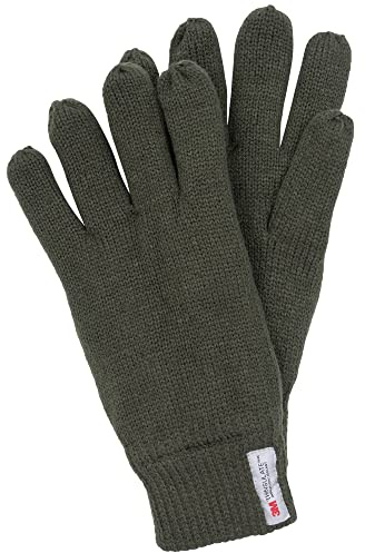 Indicode Herren Jason Strick Handschuhe Fingerhandschuhe Fleece Futter | Warme Unisex Handschuhe mit Fleece-Futter, Winterhandschuhe, Outdoorhandschuhe, Fingerhandschuhe für Männer & Frauen