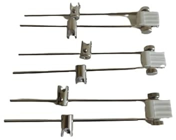 Lichtidee 3 x Stabspot Lampenhalter für Seilsystem 125mm weiß12 Volt Led oder Halogen Seilspots Seilsystem