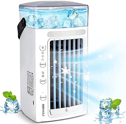 VVLXRIC Condizionatore Portatile da Auto, Raffredda E Umidifica Climatizzatore Portatile, USA Solo Acqua Pulita Condizionatori Senza Tubo, Ufficio A Casa Lavoro All'Aperto