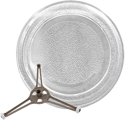 Drehteller Ersatz Teller 24,5cm Durchmesser Glasplatte Für Mikrowellen, Mikrowellenteller Ersatzbausätze Mit Drehtellerring Und Unterstützung, Universals Teller Glasteller Für Mikrowellen ( Color : B