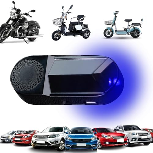 Moxeupon Falsche Auto-Alarmanlage, falsches Auto-Alarmanlage, LED-Blinklicht, Solarenergie, Universal-Sicherheitsschloss für, Diebstahlschutz, USB-Ladegerät für die