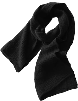 Bciopll Kaschmir-Schal, Winter, Herren/Damen, Outdoor-Schal, einfarbig, Jacquard, Halswickel, Schwarz , One size