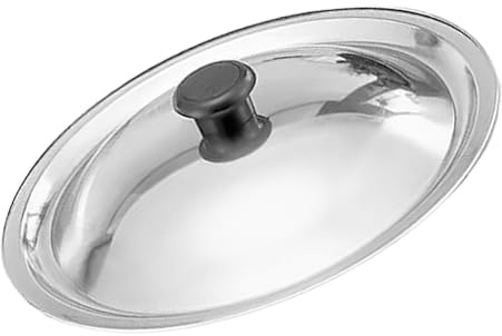Amosfun 11.6 Inch Stainless Steel Pot Lid Universal Replacement for 30Cm Pan Pan Skillet with Bakelite Handle Suitable for Boiling Frying and Steaming