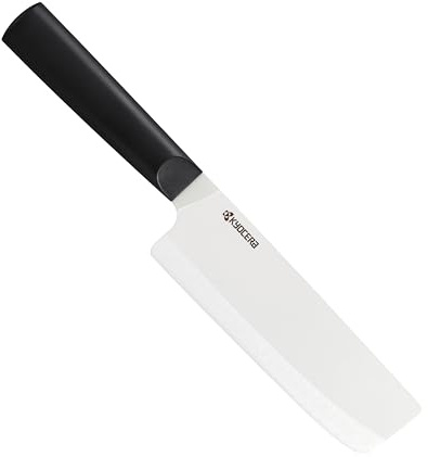 Kyocera INNOVATIONwhite 6 Ceramic Nakiri Knife - White Z212 Blade with Non-Slip Black Handle