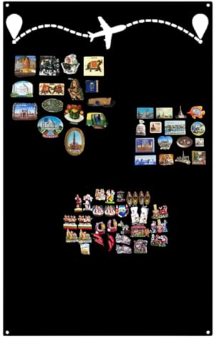 Anwicar Magnettafel mit Fahrradmotiv - Magnetische Pinnwand 80x50cm - aus Stahl - ideal für Magnete und Notizen - magnetisches Whiteboard - beschreibbare Tafel - inkl. Montageset