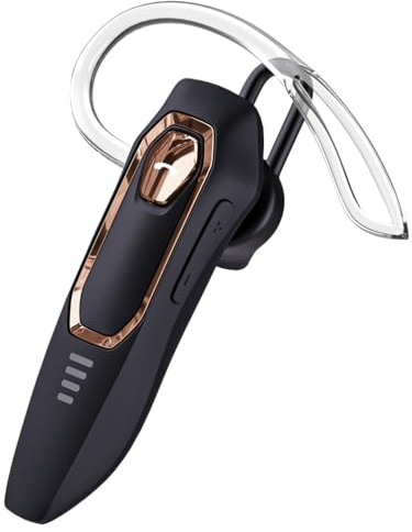 BEVCEFCC Oreillette Bluetooth V5.0, 30H D'autonomie en Conversation, Oreillette Bluetooth Mains Libres Léger, 12g Ultra-Léger, pour Travail, Bureau, Conduite