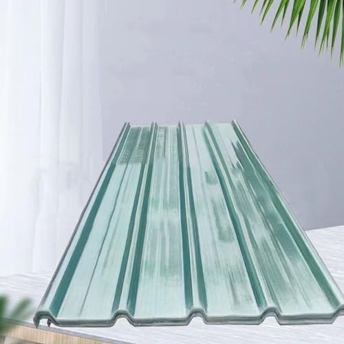 Robuste Wellplatte Dachplatten,FRP-Tageslichtplatten,Wellbahn Trapezblech,Wetterfest Gewächshausplatten,Gerätehaus Carport Ersatzplatten,Schuppenplatte,2mm dick (0.9x2m/35x79in,10 Pcs)