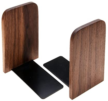Buchstützen Buchstützen aus Holz, dekoratives Buchstützen-Bücherregal, robuste Buchstützen for den Schreibtisch, for Organisieren von Büchern zu Hause, im Büro, in der Küche, 12,7 x 7,6 cm, 1 Paar in