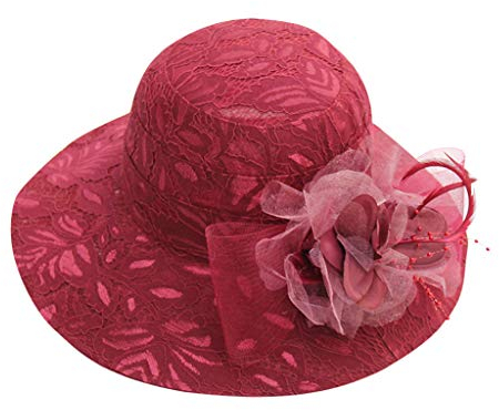 nuoke Damenhut Organza Hut Hochzeit Anlasshut Brauthut Strandhut Strohhüte Sonnenhut Blumen Sommerhut Damen Hüte Sun Hat Women Damenhüte Elegant