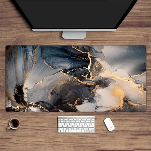 Textur Schön Gaming Mauspad XXL Mousepad 1200x600mm Mauspad groß Vernähte Kanten WassXerdicht Anti-Rutsch für PC,Laptop Verbessert Präzision und Geschwindigkei.