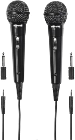 Thomson M135D Dynamisches Mikrofon, Karaoke, 2er-Pack