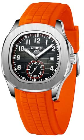NIBOSI Men's Watches Analog Quartz Wrist Watch Men Silicone Strap Waterproof Date Business Casual Fashion Design Watches for Men