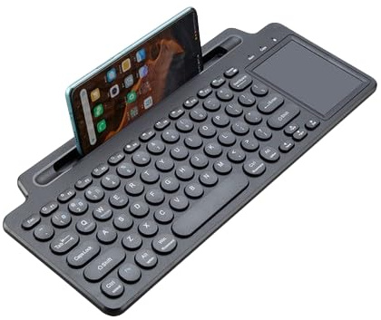 2.4G Inalámbrico Teclado Compatible con Bluetooth,Teclado con Ranura para Tarjeta,Teclado Silencioso para Ordenador Portátil PC TV Box(con/Sin Touchpad) (con touchpad)