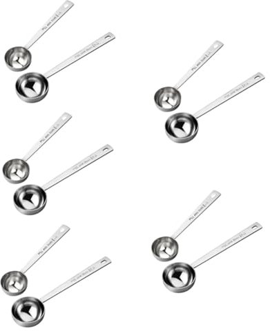 ABOOFAN 10 Pezzi Set Di Cucchiaini Da Caffè Gadget Da Cucina Misurino Da 5 Grammi Paletta Per Chicchi Di Caffè Notizia in Anticipo Misurino Da Caffè Misurare Acciaio Inossidabile Silver