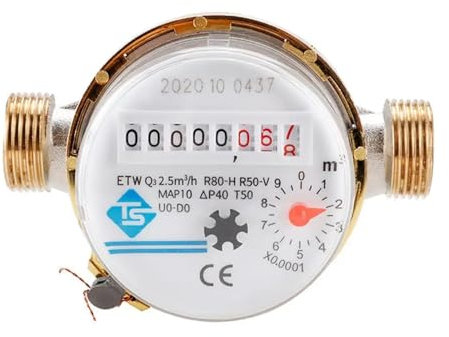 Wasserzähler, Smart Home Mechanischer Drehflügel-Wasserzähler Typ E-Zeiger Digitaler Kaltwasserzähler