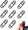 MEKEET 8PCS Bike Light Mount Strap Elastic Bike Silicone Mount Band Resistant Cycling Light Silicone Band Mount Holder for Flashlights Cell Phones Speaker Lights Holder Bicycle Handlebar (Black)