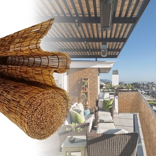 Schilfrohrmatte Für Den Außenbereich, Balkon, Dekorativer Schilfzaun, Rolle, Schilf, Sichtschutz Für Garten, Hinterhofwand(90x600cm(3.0x19.7FT))