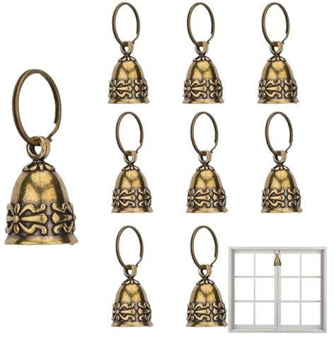 Campane antiche in – 10 campanelle appendibili | Decorazione vintage per campanello | Campanello decorativo per bestiame ornamenti per casa, giardino e soggiorno | Ornamento rustico da parete
