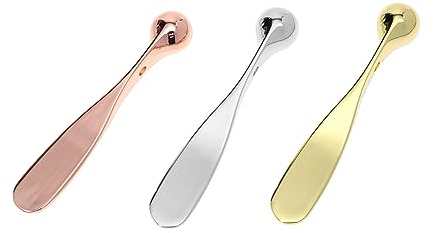 VINTORKY 3stücke Metall Make-up Spatel Kosmetischer Augen Gesichtscreme-applikator Aus Edelstahl Kühlender Massage-eye Stick Für Hautpflege Und Massage Tragbar in Gold Roségold Silber